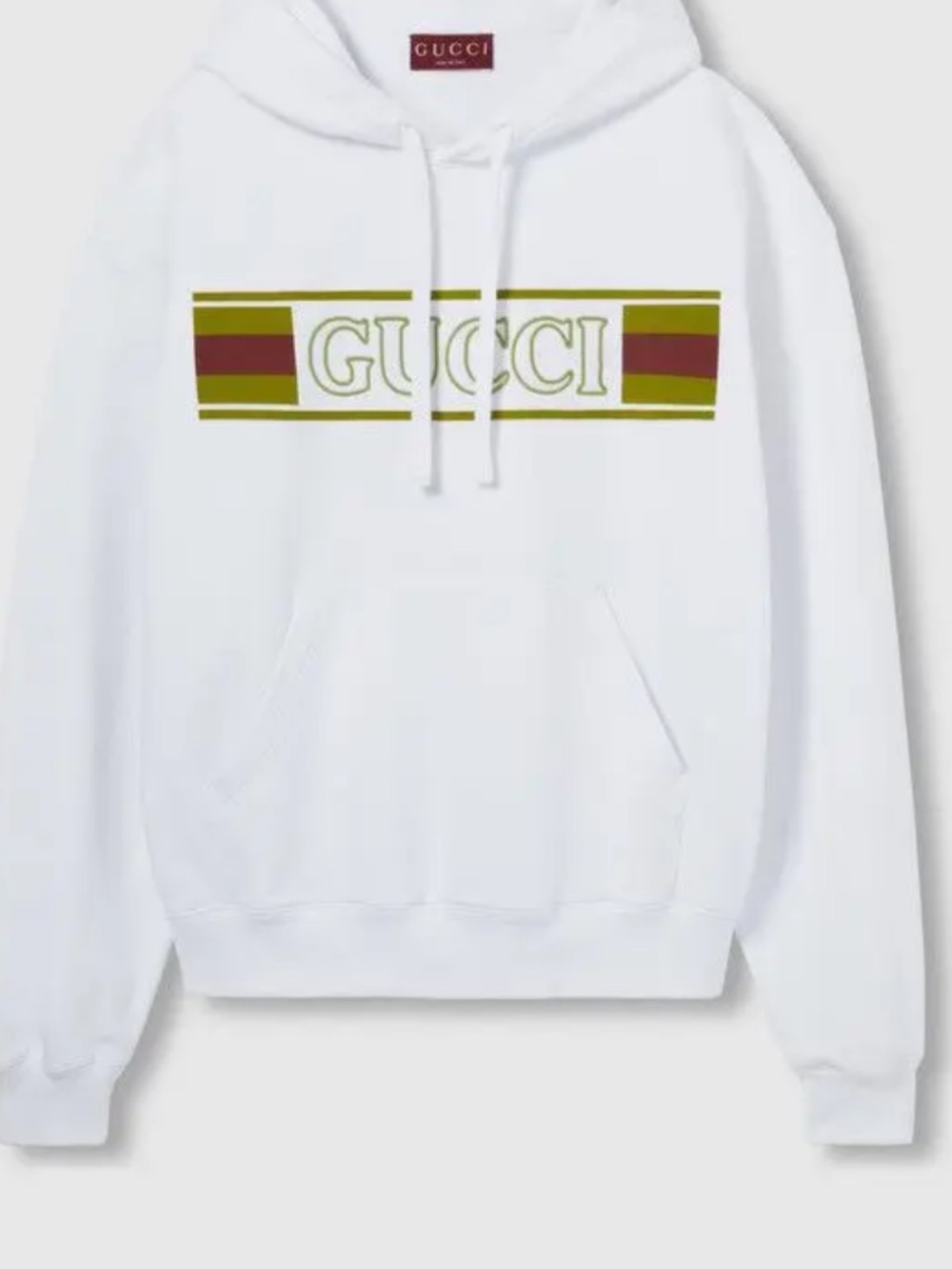 Men's Gucci cotton iconic embroidered web stripe logo hoodie size XXXL